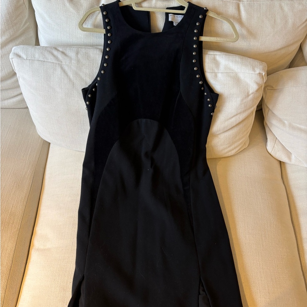 Witchery Black Sheath Mini Dress Halter Neckline